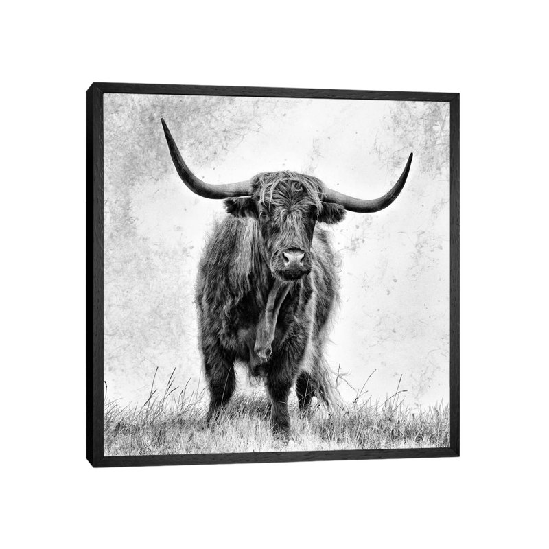 La Force by Stéphane Pecqueux - Print on Canvas, 93.98cm H x 93.98cm W x 3.81cm D, Black Floater Framed