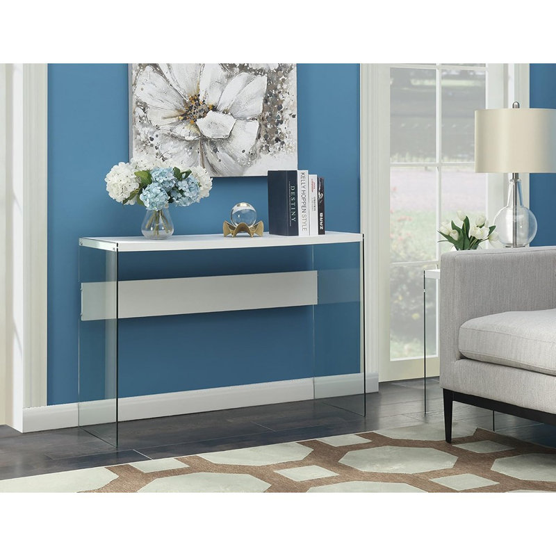 Console moderne / bureau - blanc