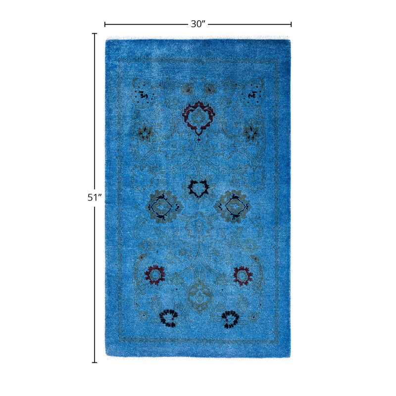Overyed One-of-a-Kind Rectangle 2'6" X 4'3" Hand Knotted Area Rug