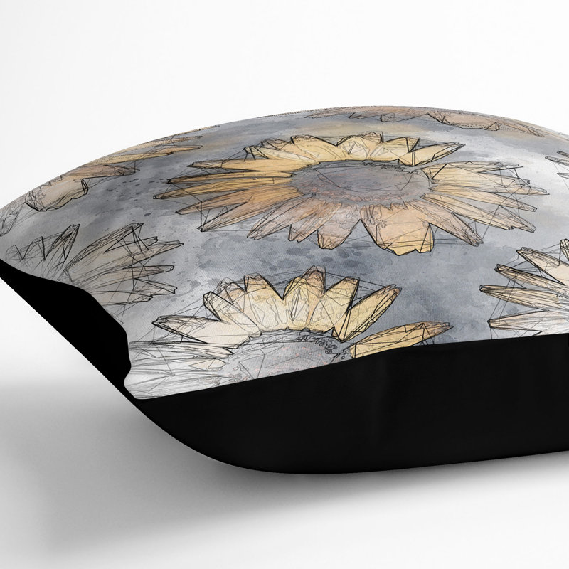 Square Throw Cushion, Black, 40cm H x 40cm W x 15cm D