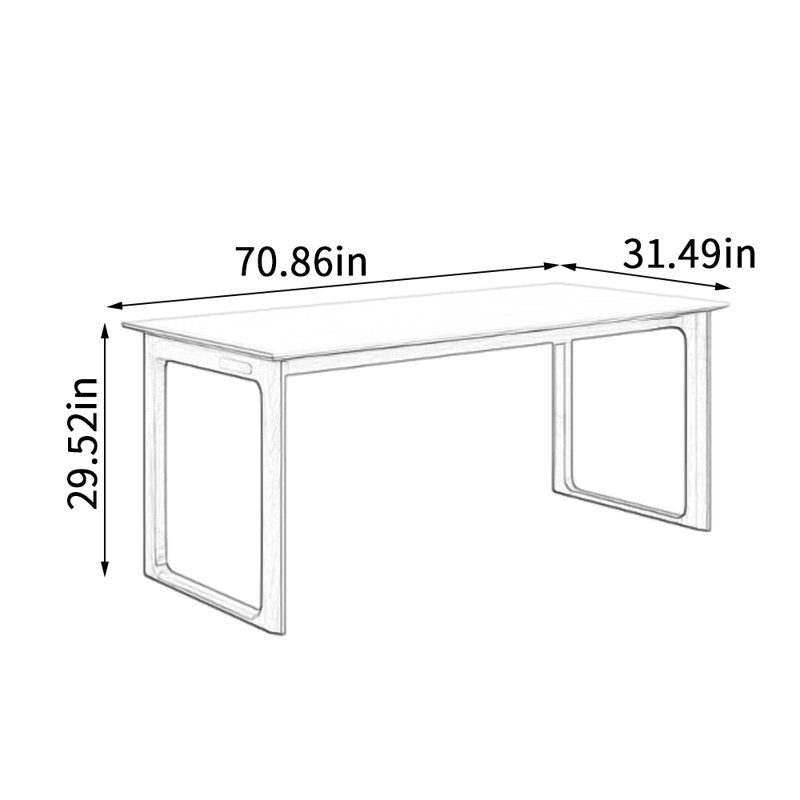 Burnie, Blanc, H 29,52 po x L 70,86 po x l 31,49 po