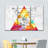 Abstract Geometric Triangular Pattern Colors Multi Piece Canvas Print On Canvas 3 Pieces by Jonathan A. Set-93062547