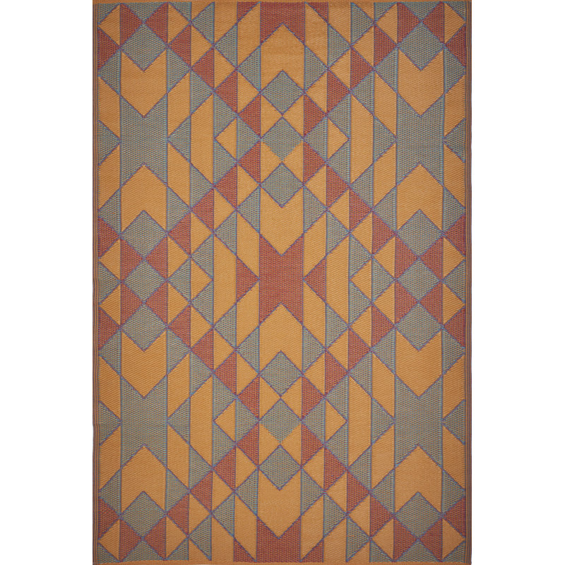 Alv Southwestern Indoor / Outdoor Rug, Rectangle 4' x 6'