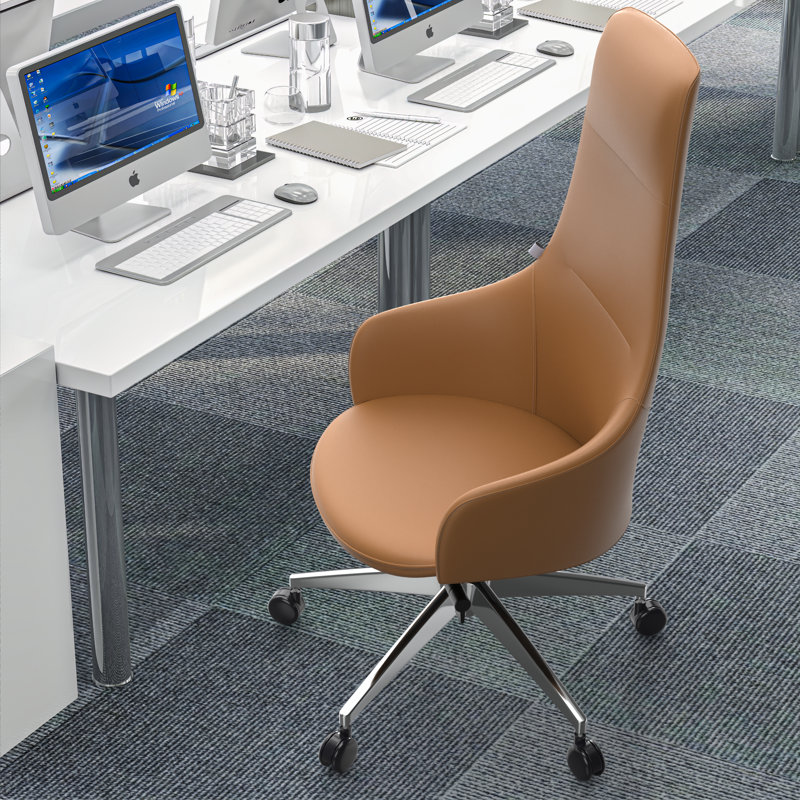 Philemol Tall Leather Office Chair with Headrest – Executive Desk & Conference Seating with Lumbar Support, Adjustable Height, Recline & Swivel