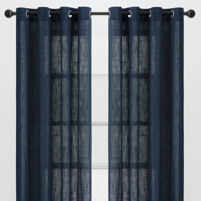 Paire de rideaux semi-transparents avec œillets Monge