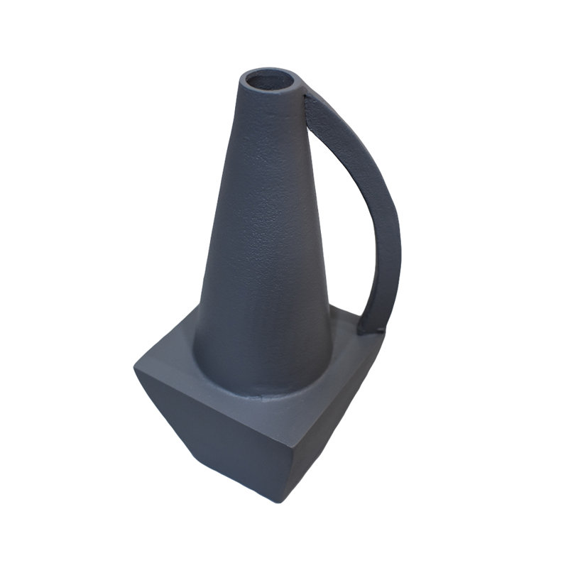 Vase de table en métal Alyha, gris, H 9,5 po x l 4 po x P 4 po