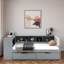 Lit plateforme simple en bois avec tablettes de rangement-2020578866-2020578867