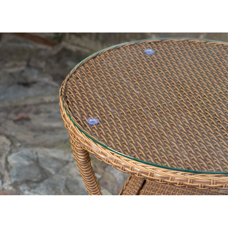 Sea Pines Glass Side Table, Mojave