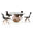 Avanicole Round Glass Top Dining Table
