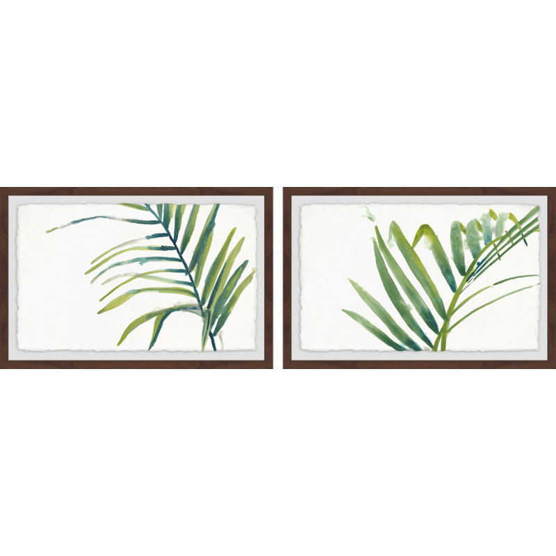 Palm Wonderful VII - ensemble de 2 reproductions encadrées sur papier, H 16 po x l 24 po