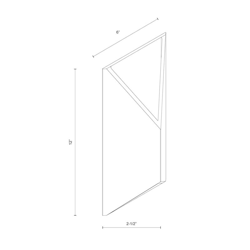 LED Wall Light, Espresso, 12'' H x 6'' W x 3'' D