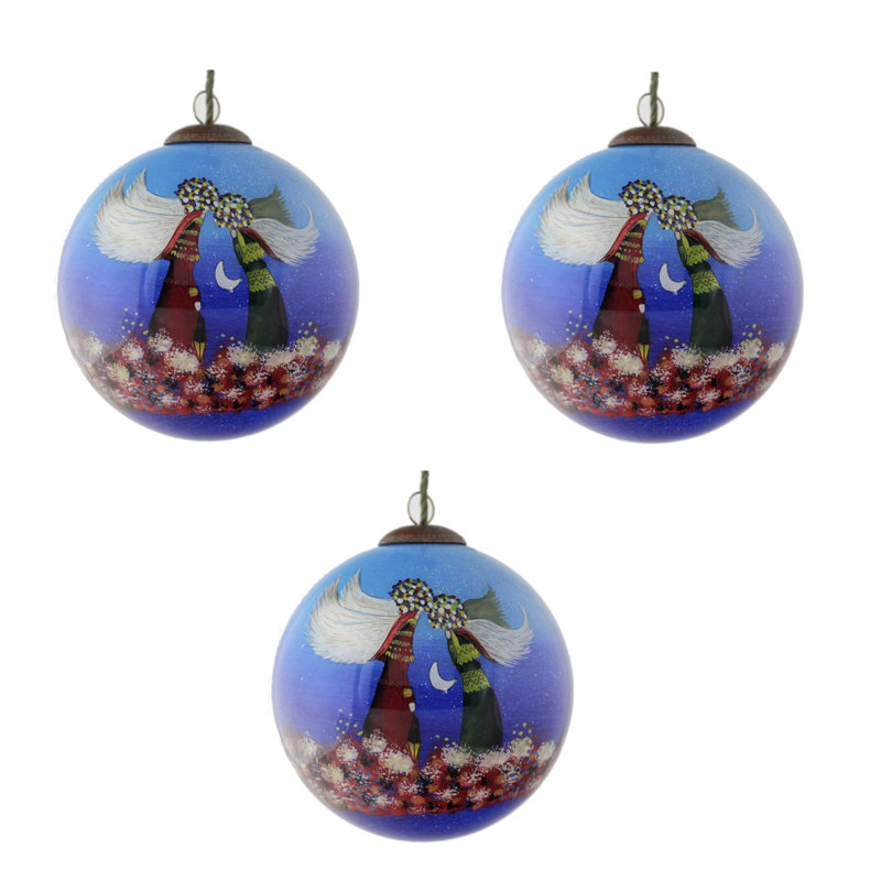4'' Handmade Glass Ball Ornament