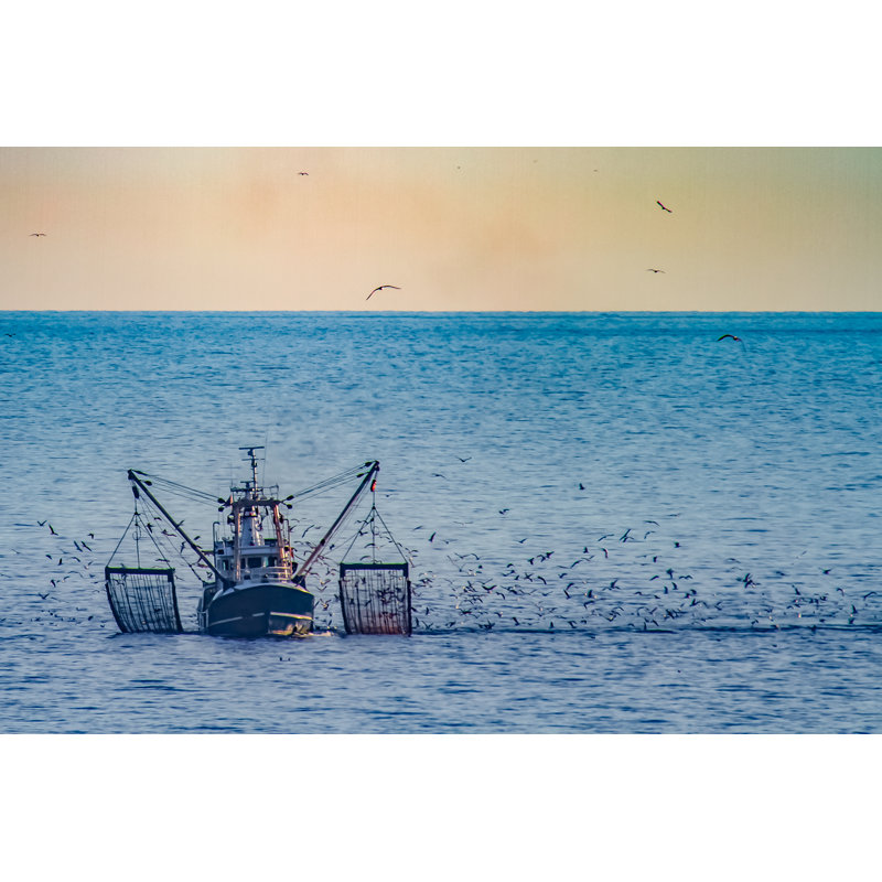 Shrimp Cutter Vessel by Jokuephotography - Wrapped Canvas Print, 61cm H x 91cm W x 3.8cm D