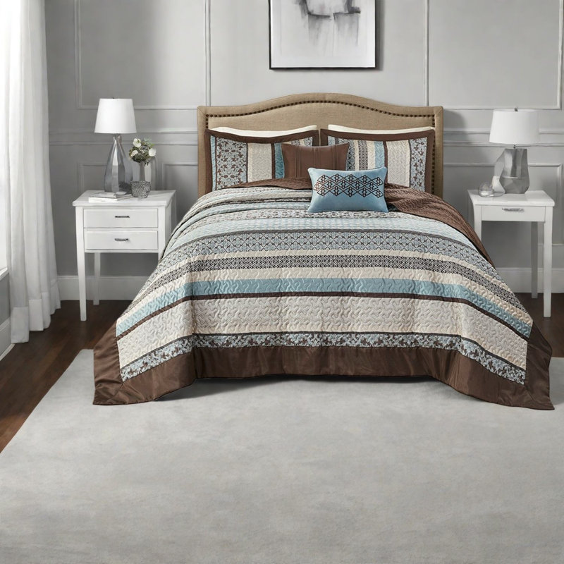Ensembles de literie élégants en coton jacquard réversible, style traditionnel pour la maison