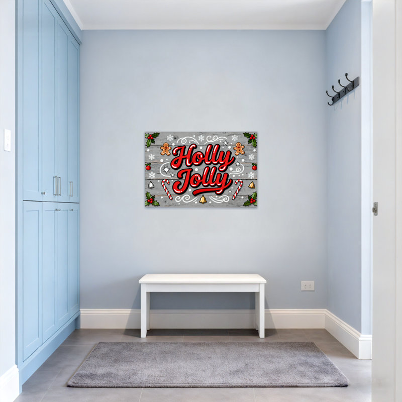 Motif de Noël houx de Noël avec décorations de Noël, H 16 po x l 24 po