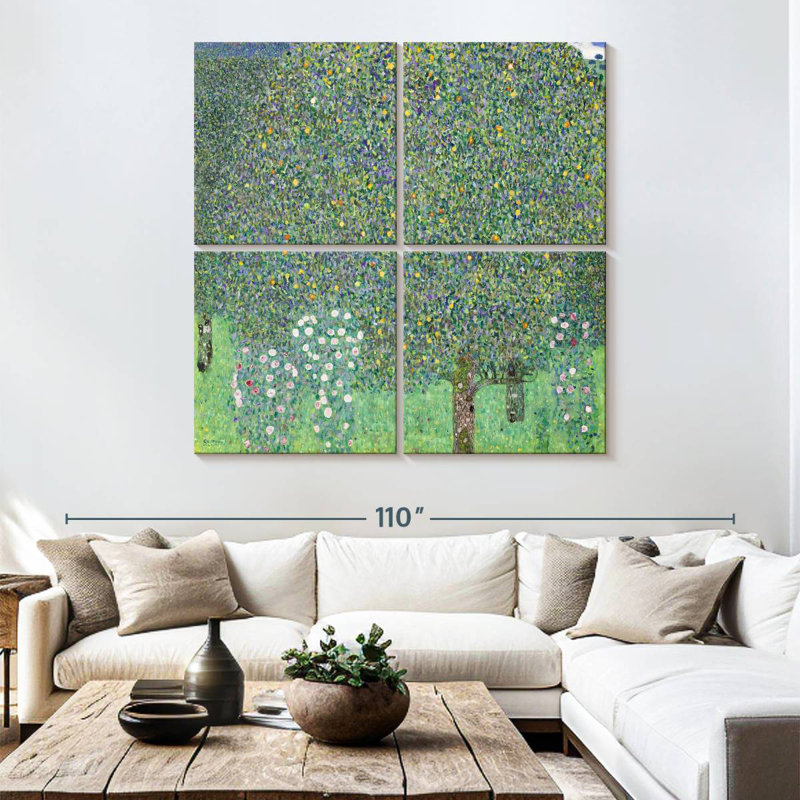 Harnek Rosebushes Under The Trees 1905, H 74 po x l 74 po