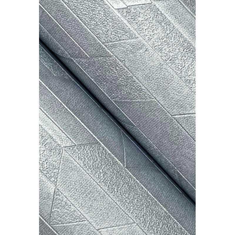 Geometric Wallpaper Roll, Bluestone