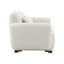 Fauteuil d'appoint Darius Beige Boucle avec 1 coussin décoratif