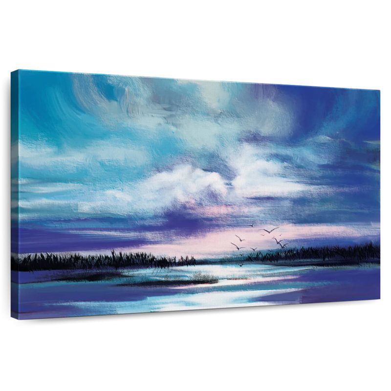 Avery Blue Hour Abstract, 30" H x 45" W