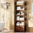 71.65"H X 20"W Modern Wooden-Metal Bookshelf with 2- fabric Drawers-1927137771-1927137765