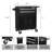 Garage Storage Cabinet Tool Cart With 2 Drawer And Lockable Door, Four Wheels, Black Color, Eva Cushion,industrial Service Utility Tool Cart For Mechanics, Garage, Workshop Black