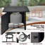 Table de foyer d'extérieur au propane en fer avec couvercle H 25 po x l 32 po Shurla