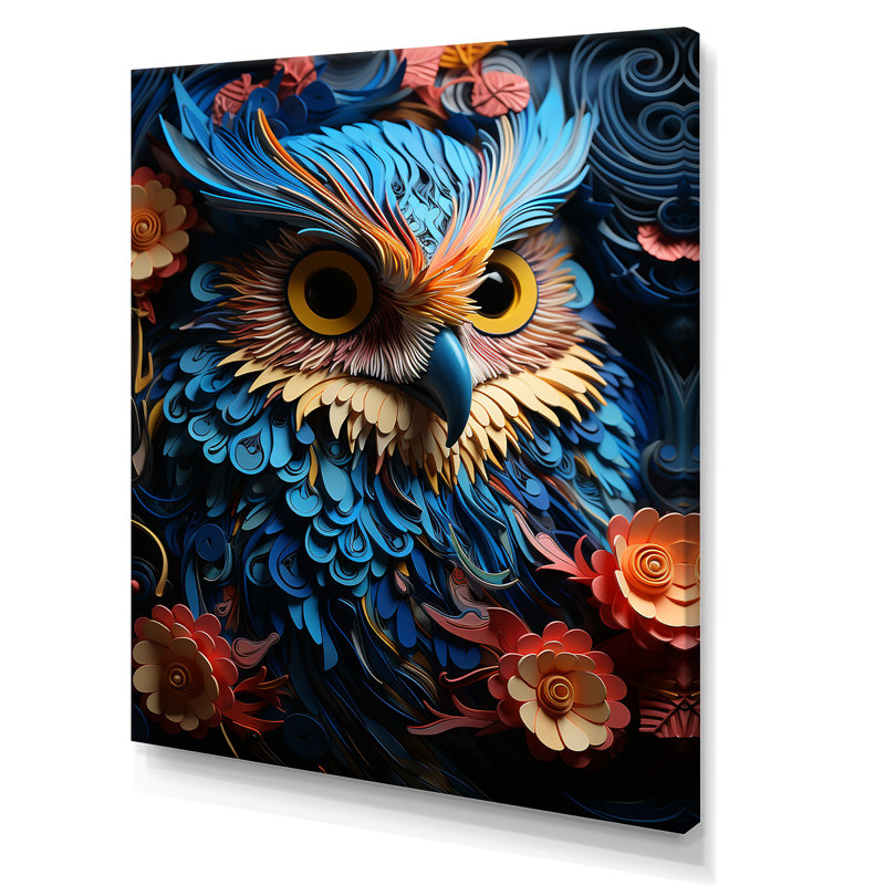 Mysterious Owl Blooms I sur impression sur toile, Toile tendue, H 40 po x l 30 po x P 1,5 po