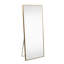 140-165cmH 3-in-1 Sleek Aluminum Frame Full Length Dressing Mirror with U-Shaped Stand, Shatterproof Tempered Glass Freestanding, Leaning & Wall-Mounted Rectangle Floor Mirror, Gold & Black-1068023336-1068125694