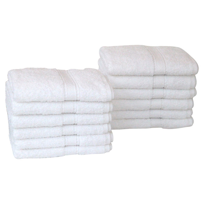 Luxury Hotel & Spa 12 Piece Turkish Cotton Washcloth Set