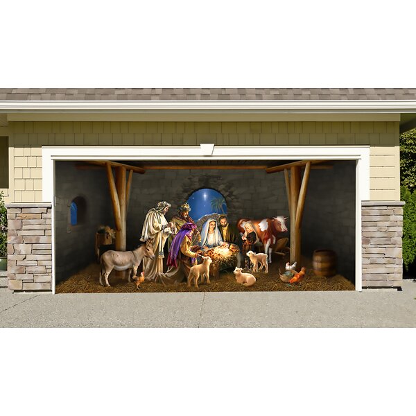 The Holiday Aisle® Outdoor Nativity Scene Christmas Holiday Home Garage ...