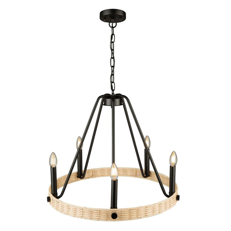  Lustre 5 lumières noir
