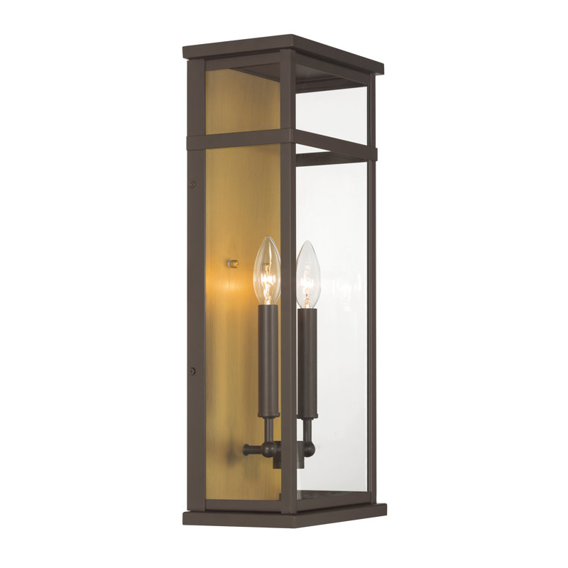 Applique murale d'extérieur 2 lumières Briarlane, Deux lumières, H 20 po x l 8,5 po x P 5,25 po