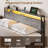 Annice Bed Frame with LED Light and Charging Station,Metal Platform with Power Outlets,Noiseless,No Spring Box Needed-987542975-961701106