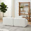 Canapé modulaire incurvé en chenille - mousse moulée par compression, 2 coussins-378499429