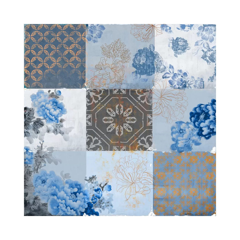 Deft Blue - Wrapped Canvas Painting, 45.72 cm H x 45.72 cm W x 3.175 cm D