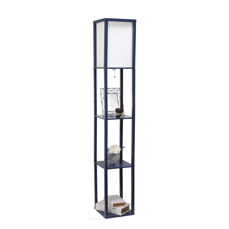 Lampe sur pied 63 po Raffles, Bleu marine