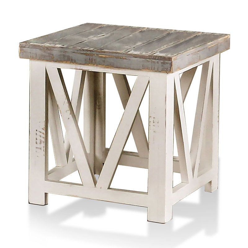 Table de bout Sonje, Blanc, gris