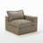 Upholstered Soft Camel Chenille Accent Lounge Chair with Cushion Back – Fully Compressed, No Assembly Required-1446883603