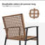 Ensemble de conversation de terrasse pour 4 personnes avec coussins