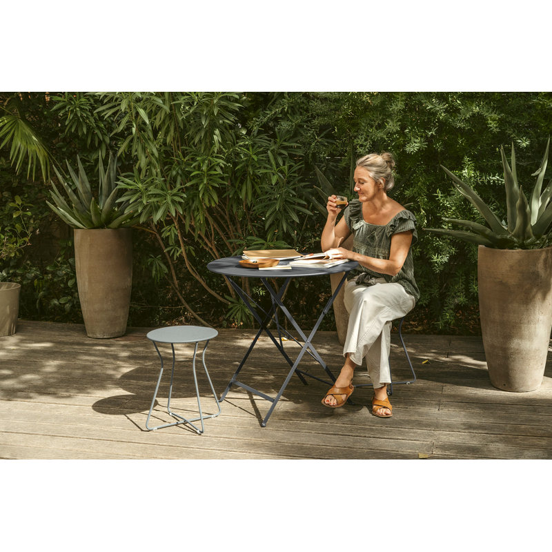 Bistro Outdoor Round Bistro Table, Storm Gray, 29" H x 30.5" W x 30.5" L