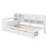 Wooden L-Shape Daybed With Storage Cabinets And Two Storage Drawers, Multi-Functional Bed With Study Desk And Built-In Bookshelf-1268309633-1268309634