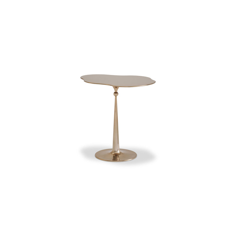 Kline End Table, Brass