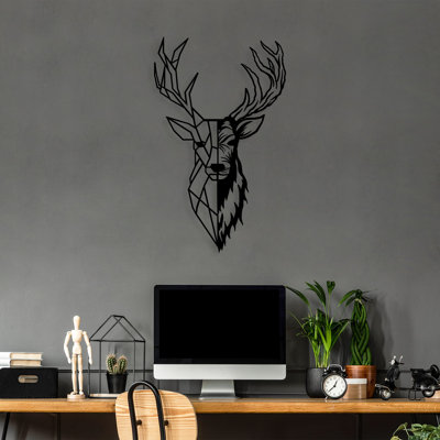 Stylish Black Decorative Metal Wall Accessory, 16.5 x 27.6 inches | 100% Metal, Thickness: 0.06 inches | Easy Wall Mount Design for Home Decor, Perfect for Living Room, Bedroom, or Office Spaces