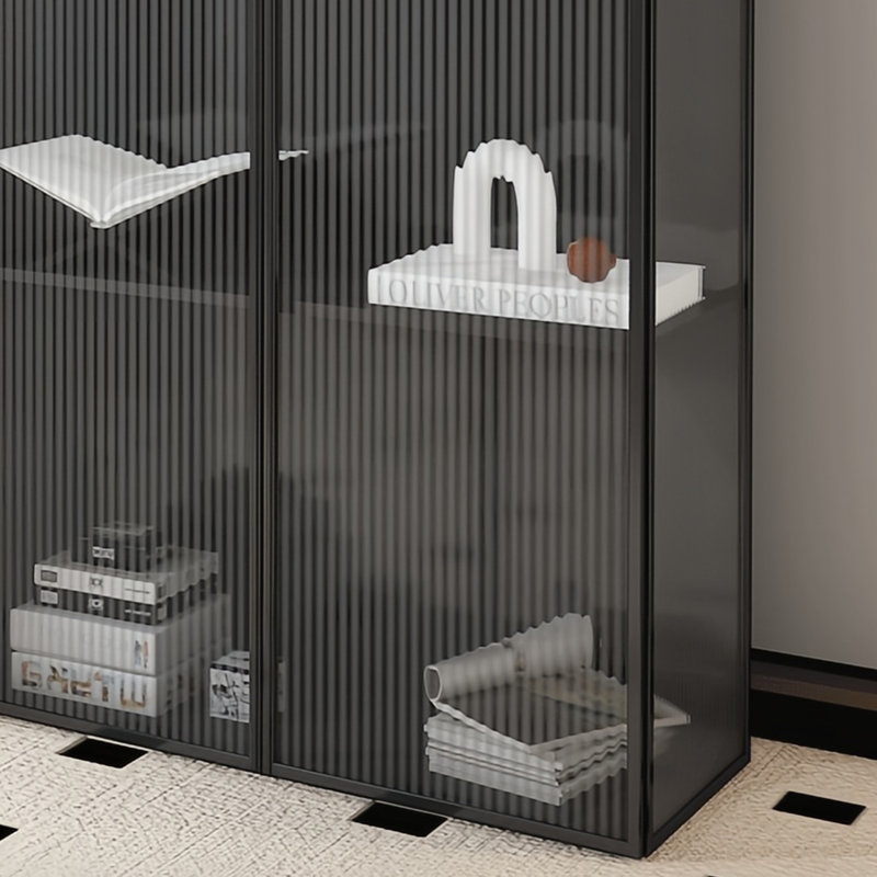 Elegant and fashionable bookcase, (4 Shelves) 70.8"H x 31.4"W x 11.8"D, Black