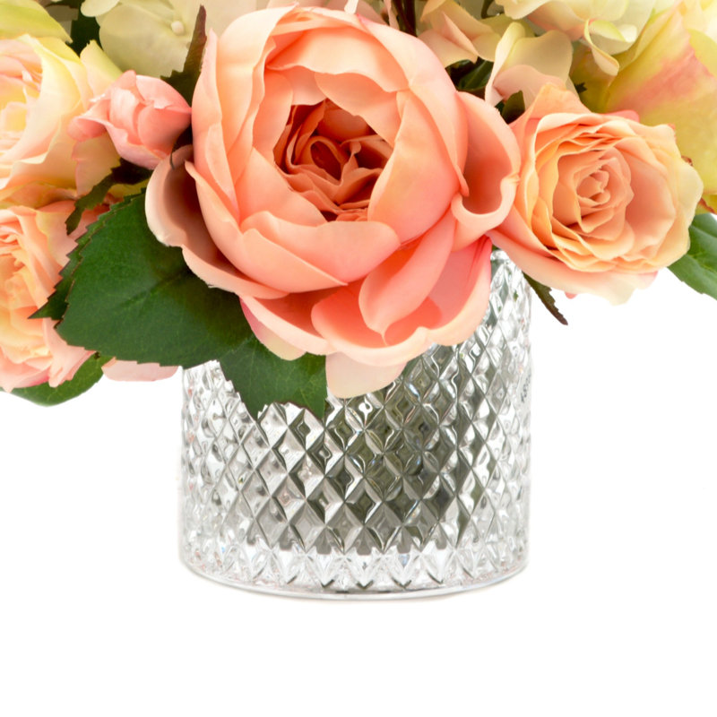 Bouquet of Hydrangea with Mixed Roses