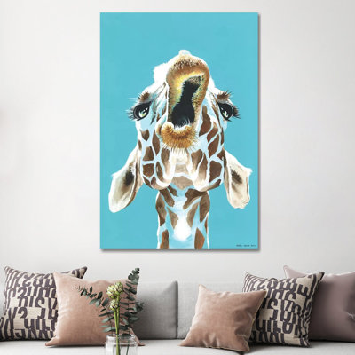 Having A Giraffe by Kirstin Wood - Painting on Canvas