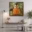 Aurum Wall Art, «Vitrail bébé pingouin» par Rich Monet, art mural en métal doré, 36 po x 36 po-851754311