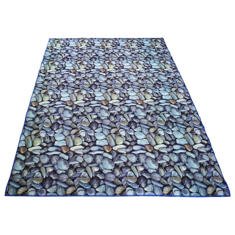 Slip Resistant No Pile Light Weight Nature Inspired Printed Area Rugs for Backyard Kitchen Living Room