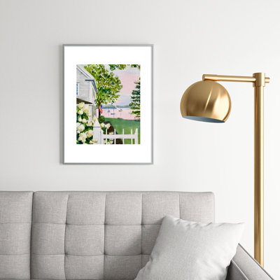 Laura Trevey New England Hydrangea Metal Framed Art Print