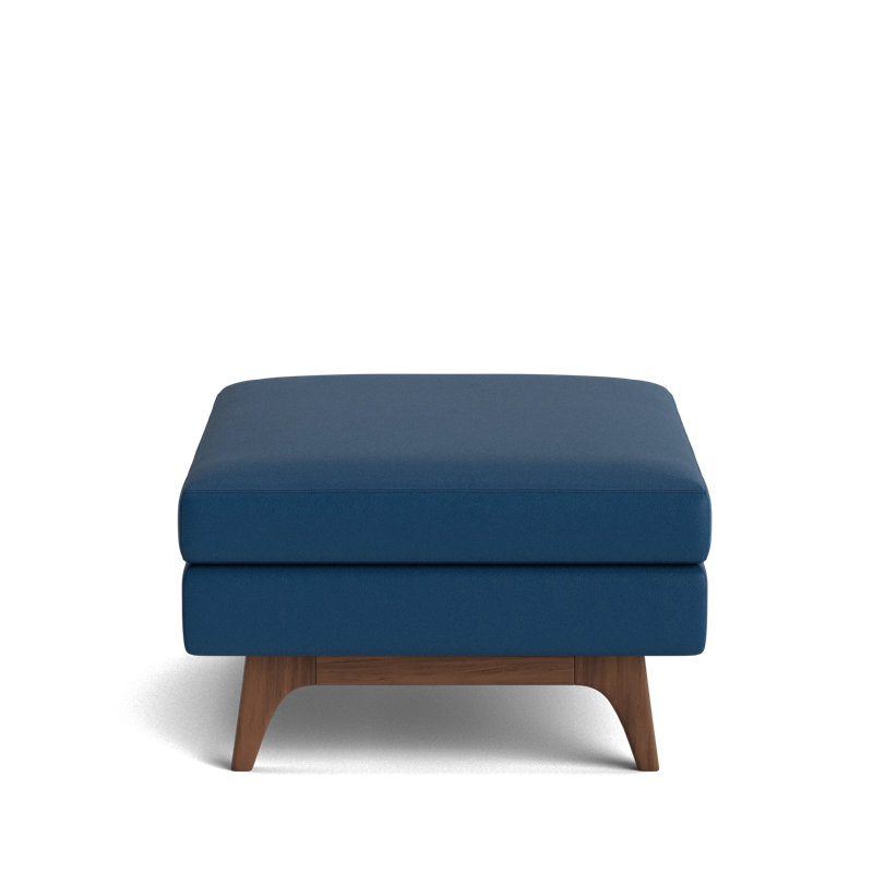 Tyler Ottoman, Leather - Deep Blue